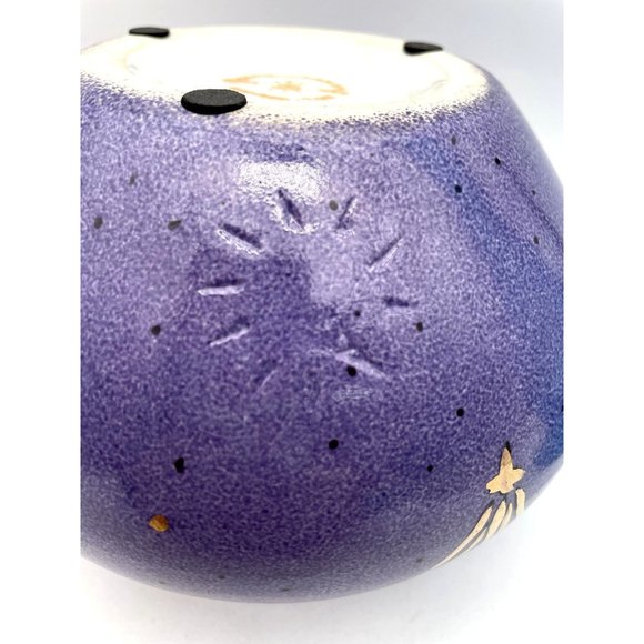 Vtg. ECCO TERRA Medieval Monarch Porcelain Planter Gold Accents - Picture 4 of 6